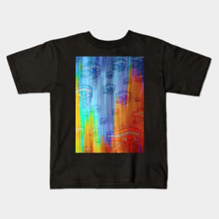 Abstract eye of horus Kids T-Shirt